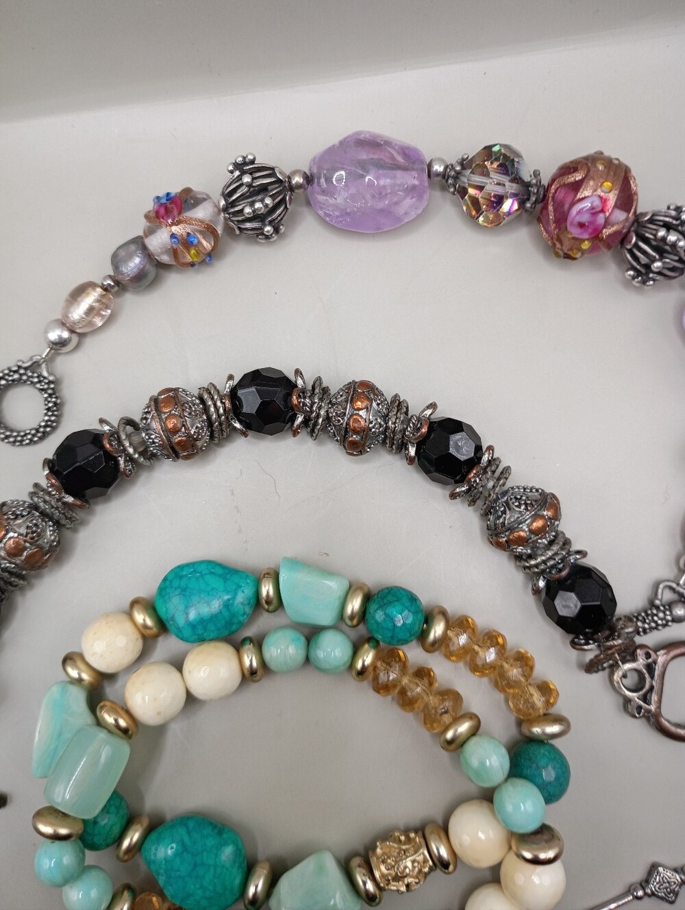 Handcrafted Multicolor Beaded Women's Bracelet Lot